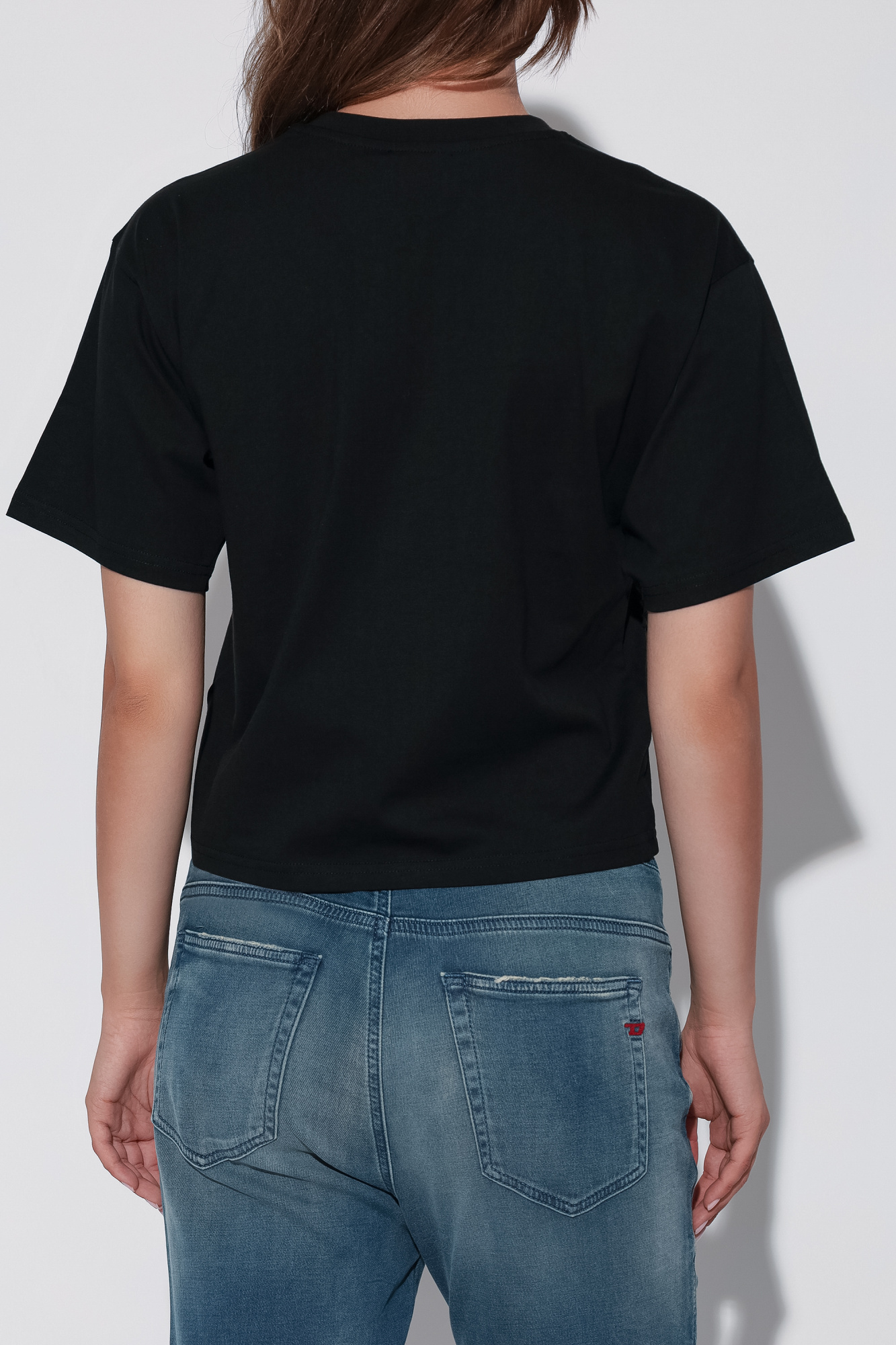 DIESEL A15096 0NIAX 9XX T-BUXT-CROP-OD Tシャツ Diesel T-Buxt-Crop-Od Women's Cropped T-Shirt White A15096
